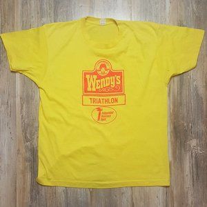 Vintage WENDYS TRIATHLON Screen Stars SHIRT XL